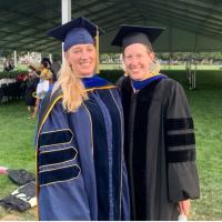Ann Holmes with Andrea Schreier at commencement.
