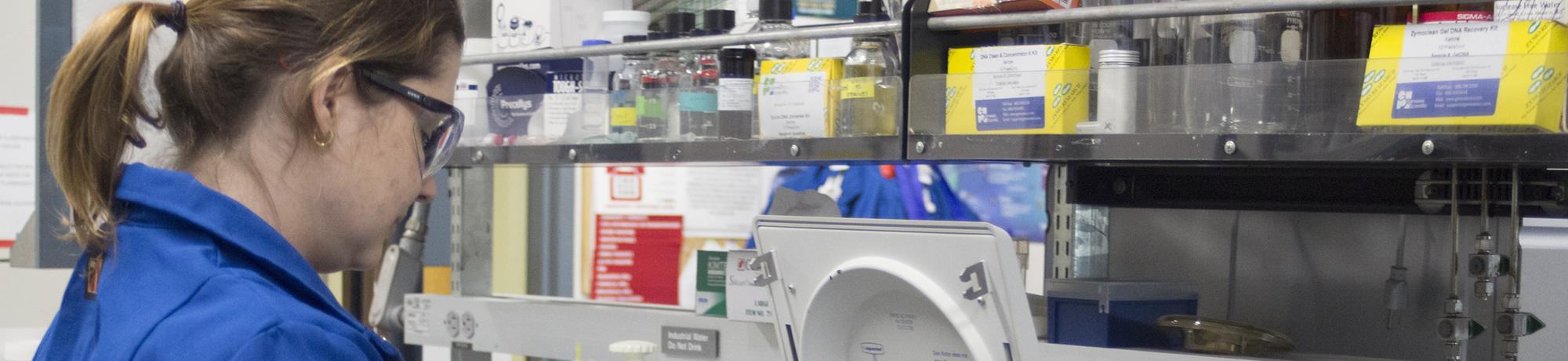 Student in Lab